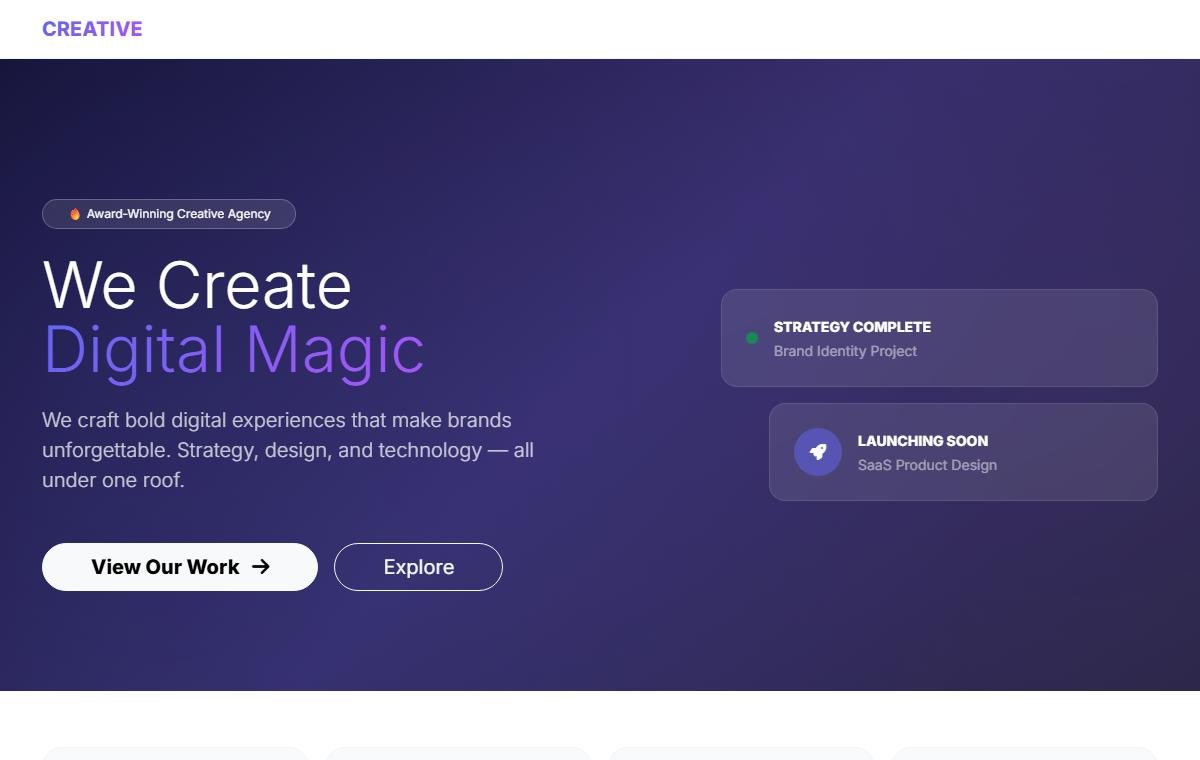 Creative Agency template preview