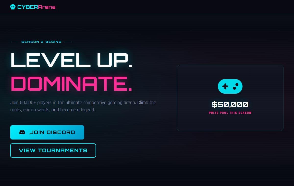 CyberPunk Gaming template preview