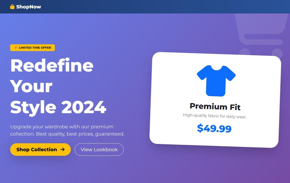 E-Commerce Store template preview
