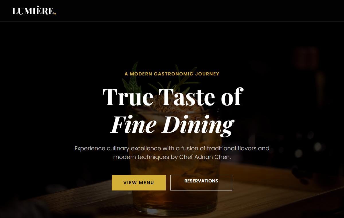 Gourmet Restaurant template preview