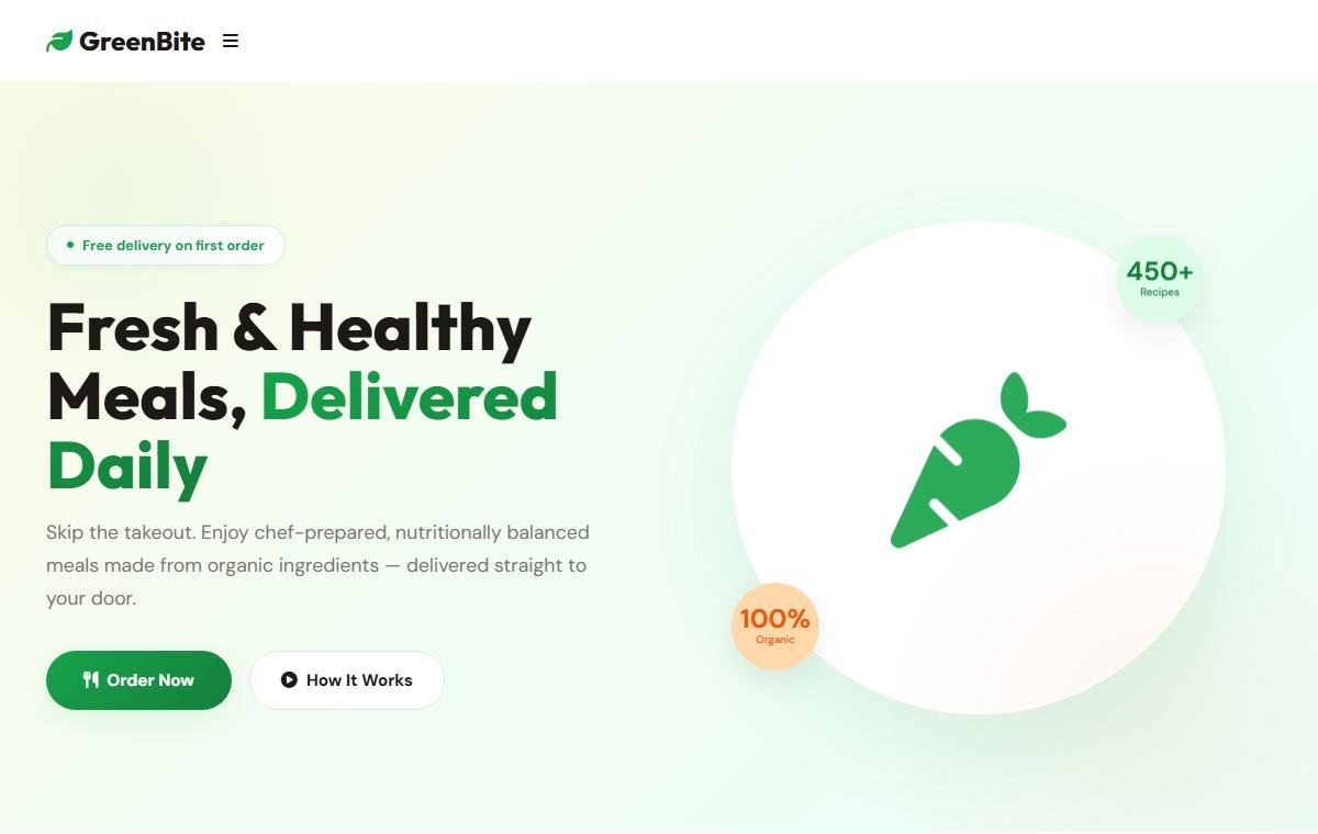Healthy Food template preview