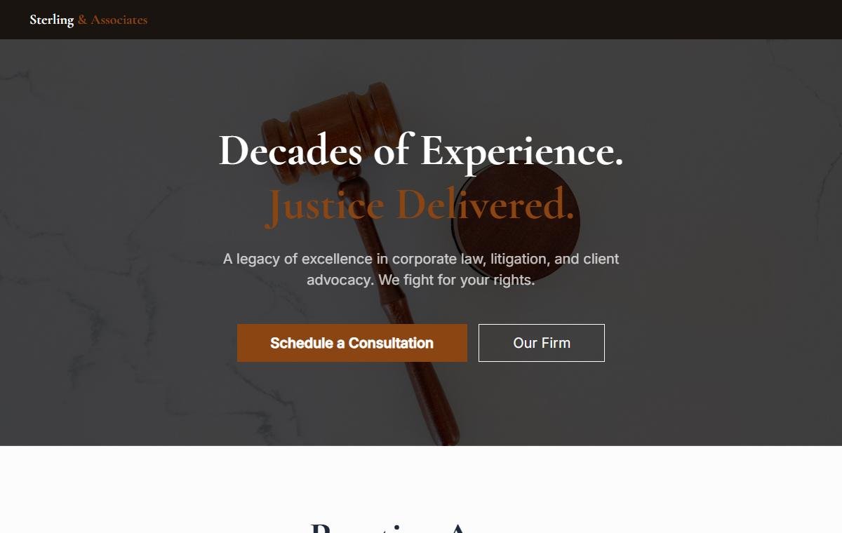 Law Firm & Attorney template preview