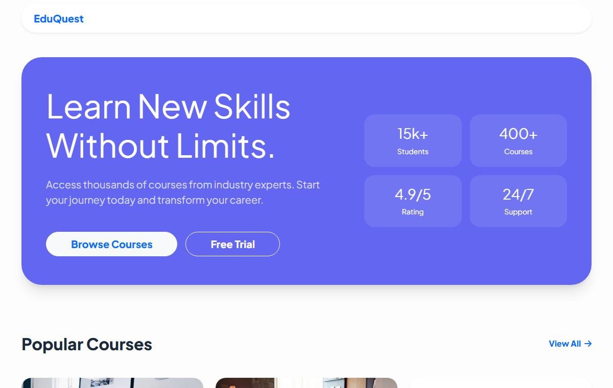 Online Learning template preview