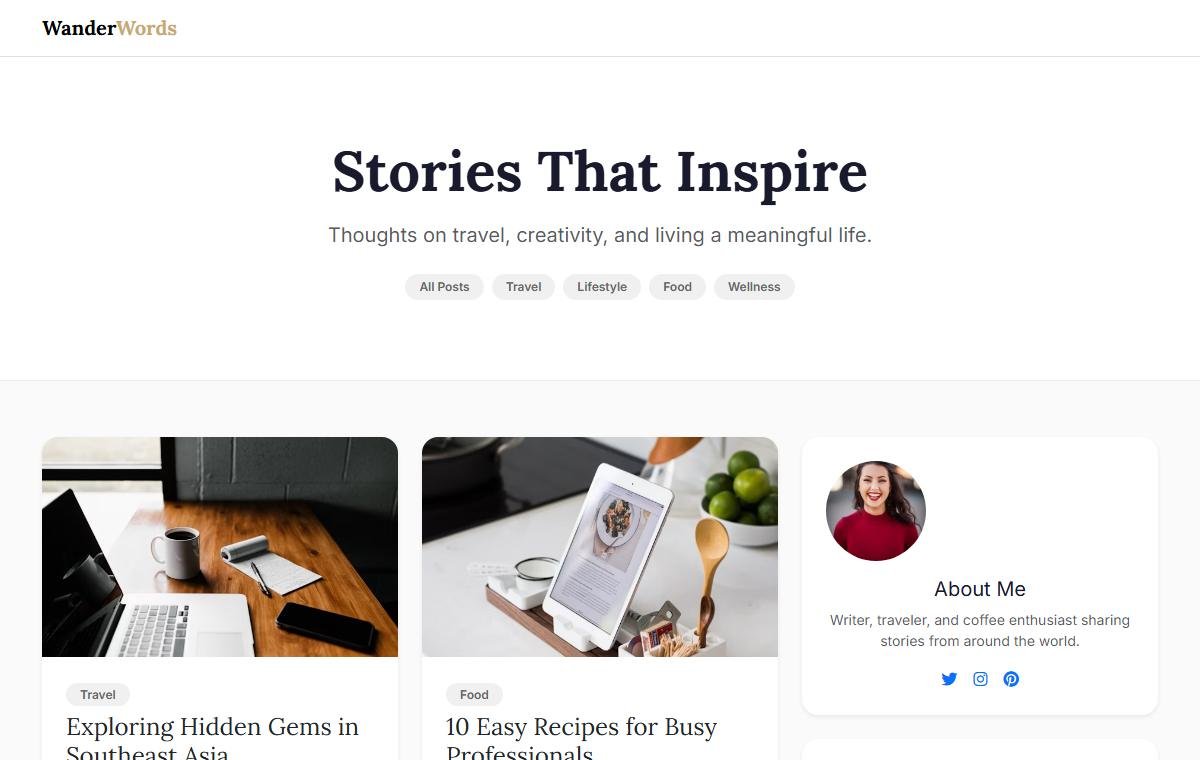 Personal Blog template preview