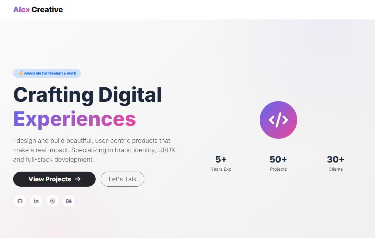 Personal Portfolio template preview