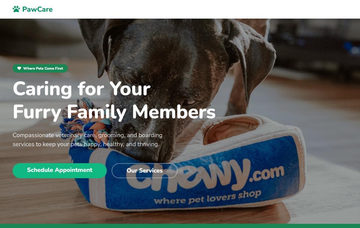Pet Care & Veterinary template preview